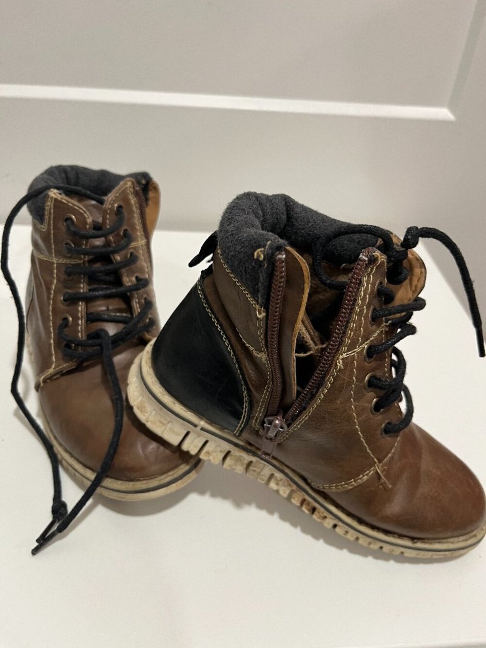 Boys Brown Boots Steve Madden Size 13